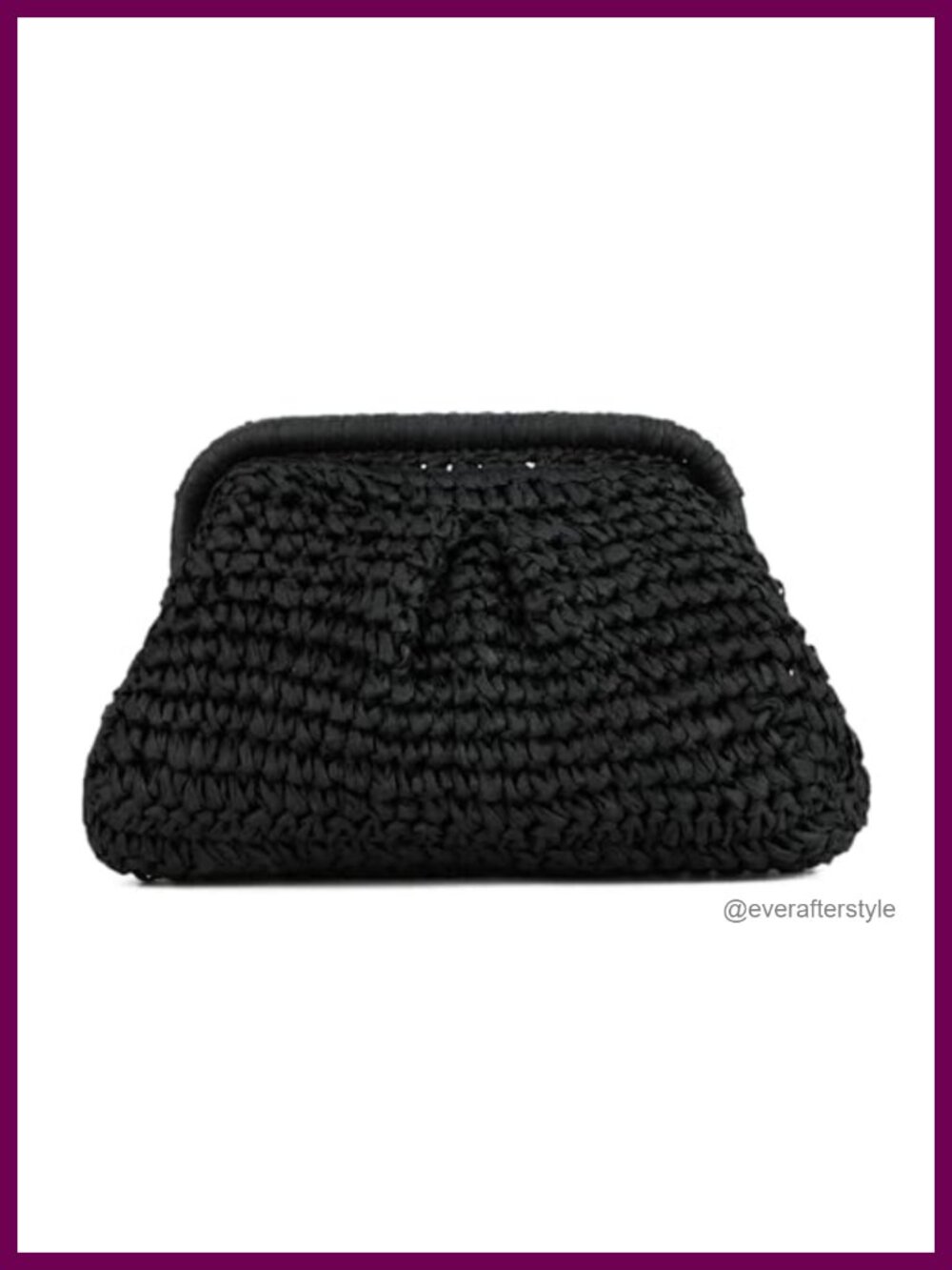 Straw Woven Clutch Crossbody Bag with Detachable Chain Strap